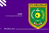UMK Kota Subulussalam Provinsi Aceh